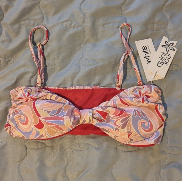 Quintsoul 3-way Bikini Top - Danixa Bandeau Top With Removable Sleeves NWT - Picture 11 of 14